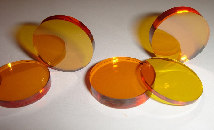 Samples of chalcogenide glass prepared in Southampton