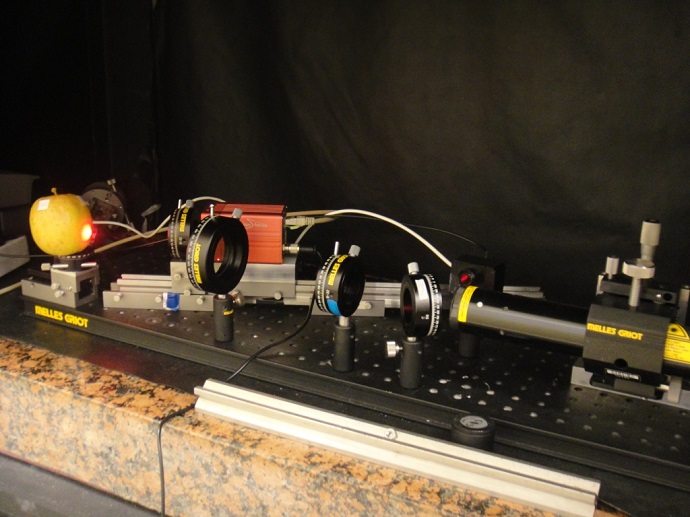 setup to measure speckle patterns involves coherent light