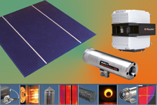 Noncontact temperature monitoring of photovoltaics manufacturing processes