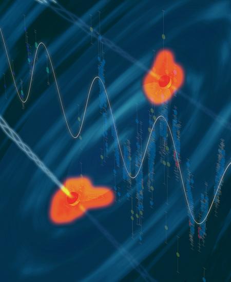 black hole binary in a heart of a quasar