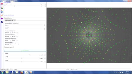 Indexation of C axis Sapphire bulk crystal