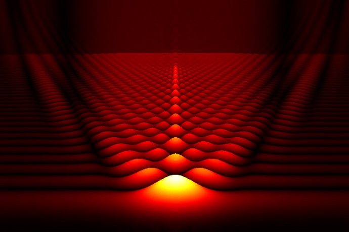 This image shows the spatial distribution of charge for an accelerating wave packet