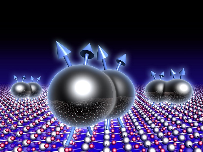 Schematic diagram of paired composite particles at the ZnO heterointerface