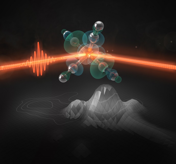 An ultrashort laser pulse activates iron pentacarbonyl as a catalyst