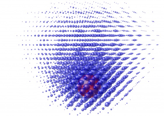 Electron wave in a phosphorus atom