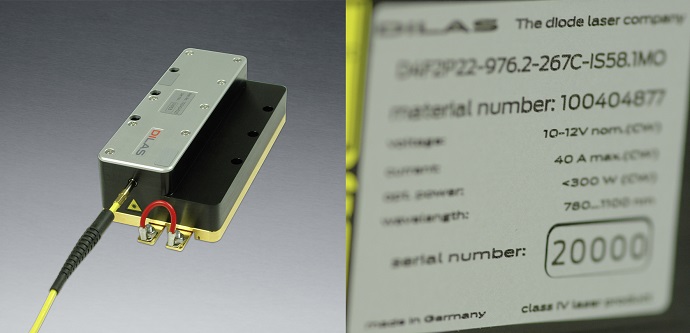 DILAS Fiber Laser Pump Module T-Bar