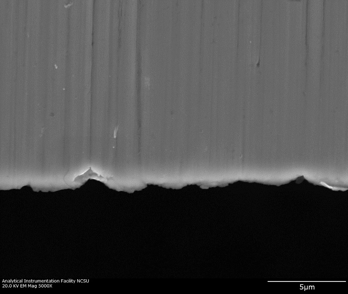 The micrometer-scale fissures on the edge of a surgical blade act as a microcomb to align carbon nanotubes