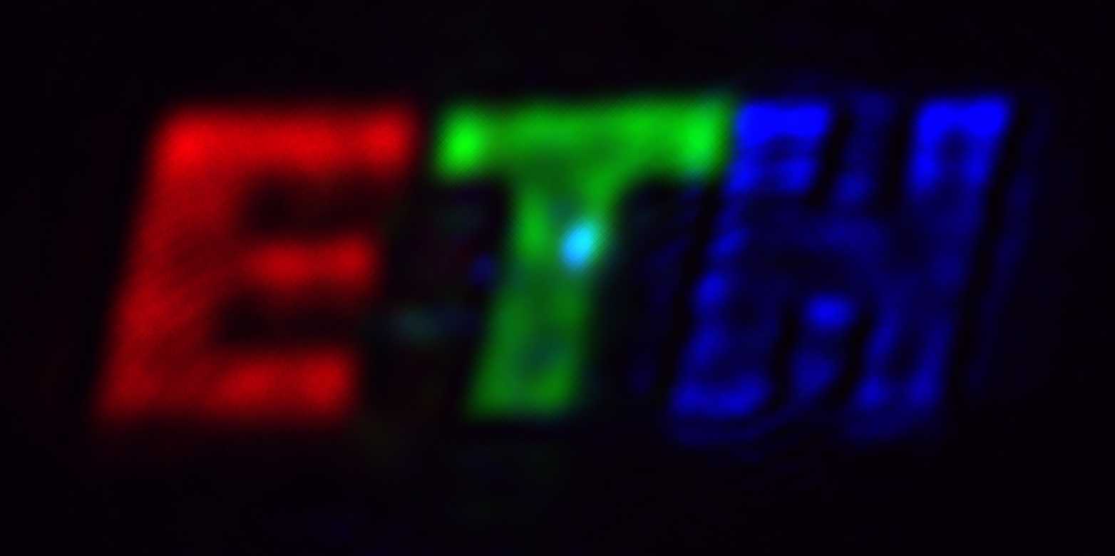 The coloured logo was created using the new ETH researchers‘ Fourier pixels