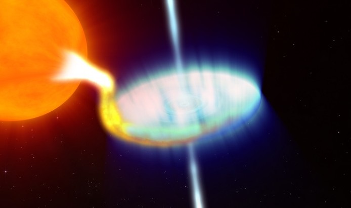 Black hole caught burping a rare X-ray flare