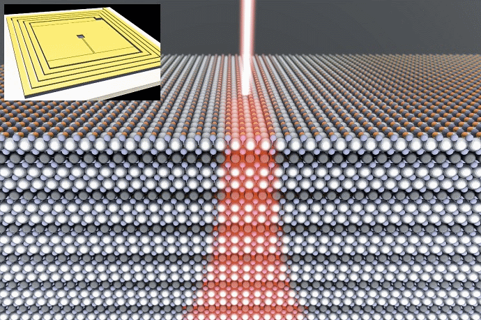 The physicists used a helium ion beam to create an atomic scale Josephson junction in a crystal of Yttrium Barium Copper Oxide