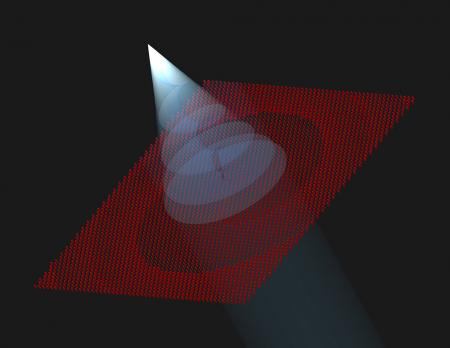 Schematic drawing of generation and focusing of radially polarized light by a metasurface