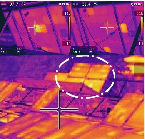 Thermal radiation readings on panels help Joshua Pearce and his research team better understand ways to improve low-concentration photovoltaic systems