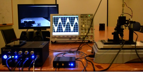 Free-space Optical Communications Link based on non-mechanical beam-steering SEEOR