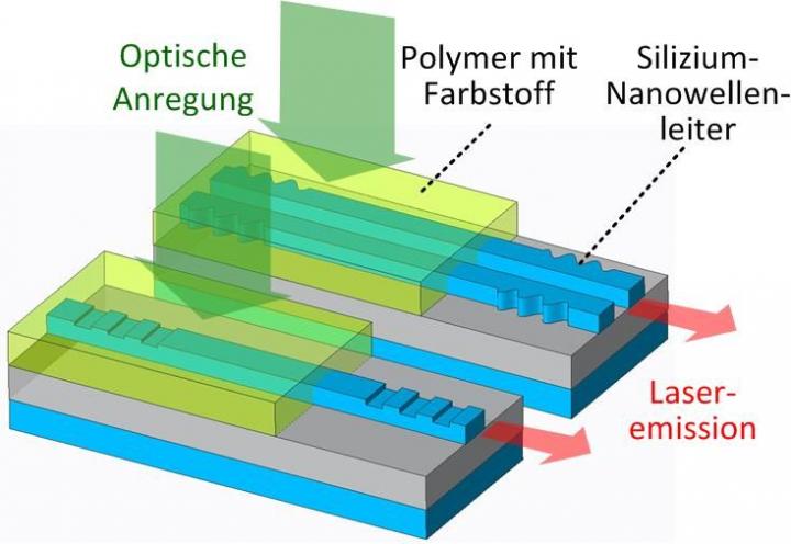 Organic laser on a silicon photonic chip