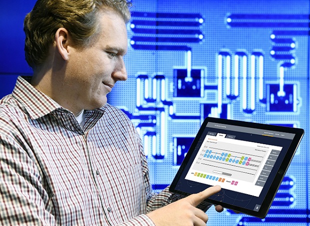 IBM Quantum Computing Scientist Jay Gambetta uses a tablet to interact with the IBM Quantum Experience