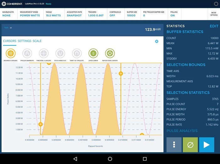 Coherent LabMax Pro Mobile App