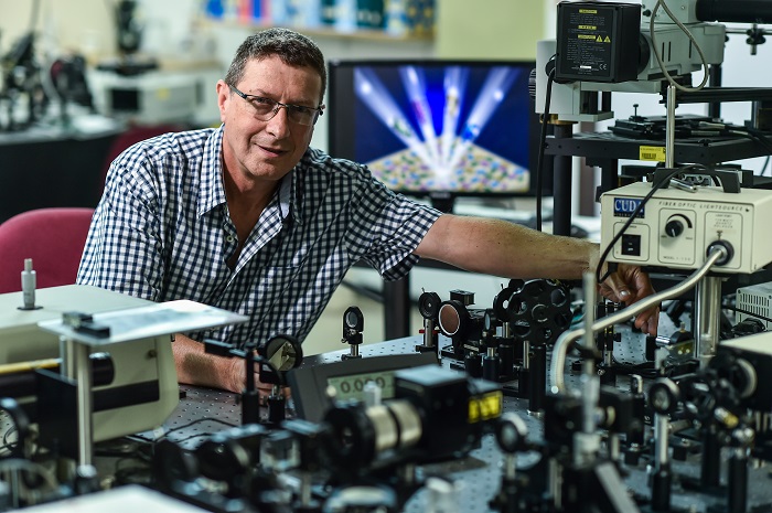 Prof. Hasman in his laboratory