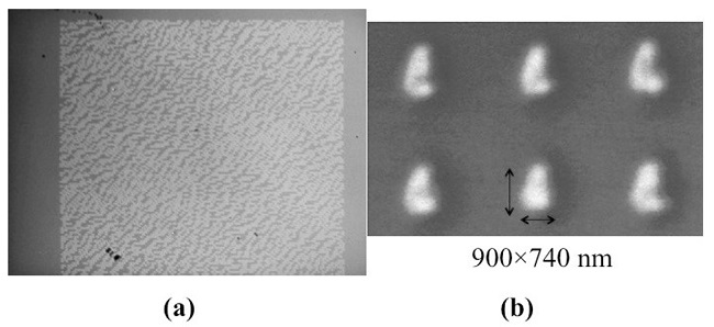 An image composed of nano-magnetic pixels