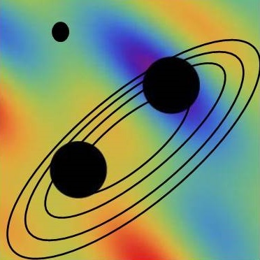 Illustration of black hole binary