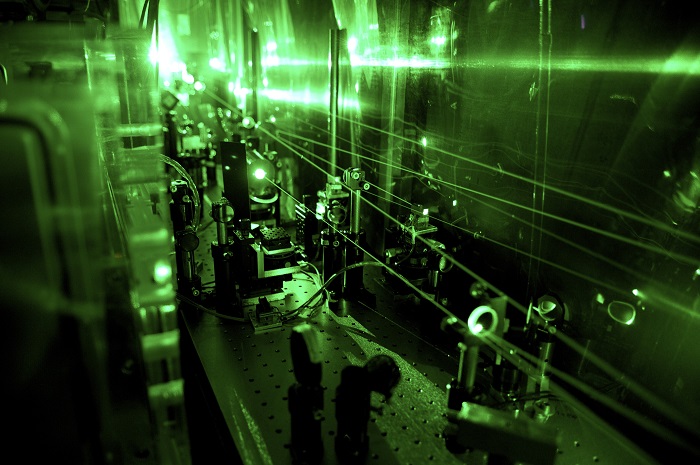 Part of the laser system needed for the experiment for the determination of the size of the deuteron