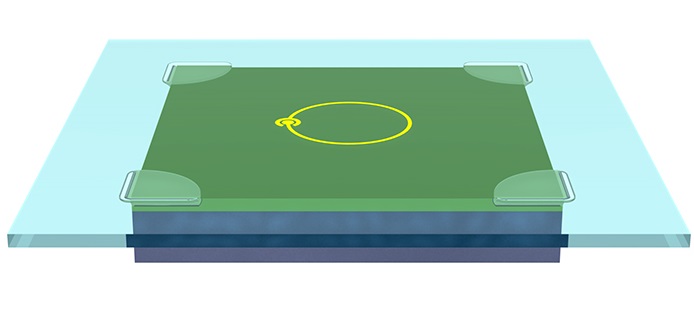 Schematic of the piezo-electromechanical device