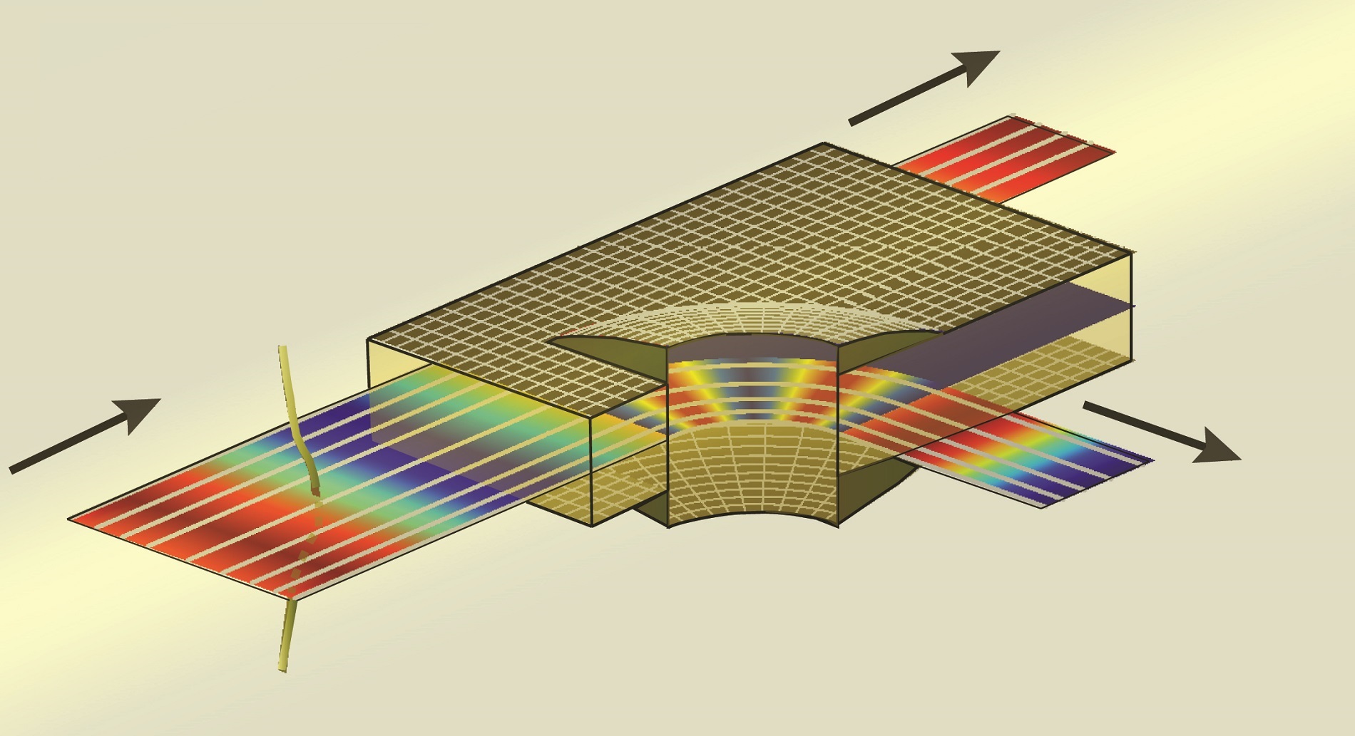 Illustration of a light bender based on the newly proposed technique