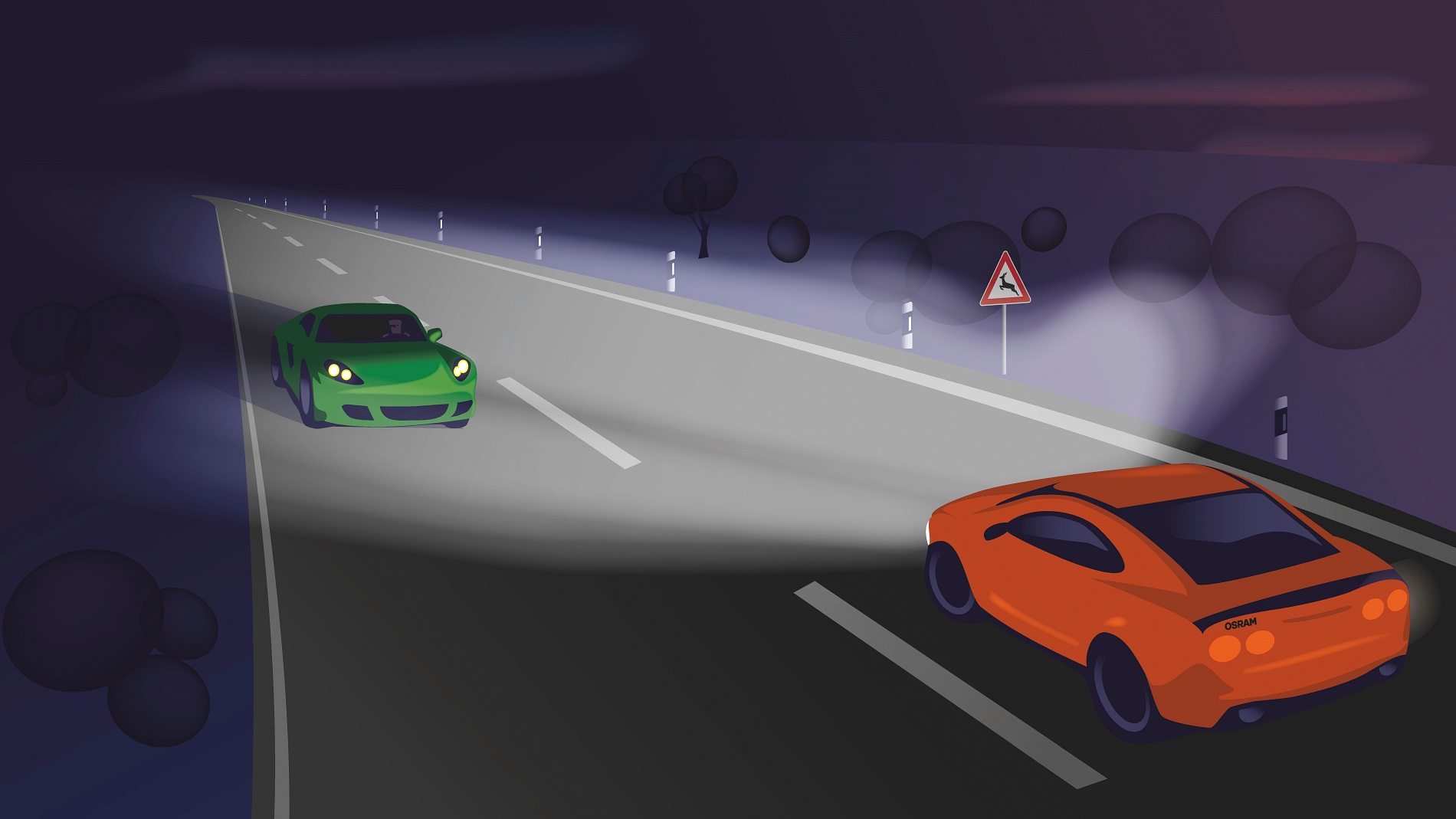 Infographics pixel headlights