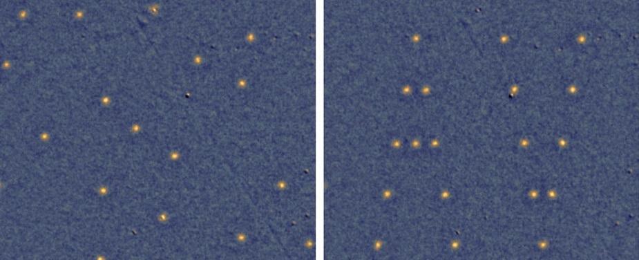 The randomly distributed vortices in the superconducting sample