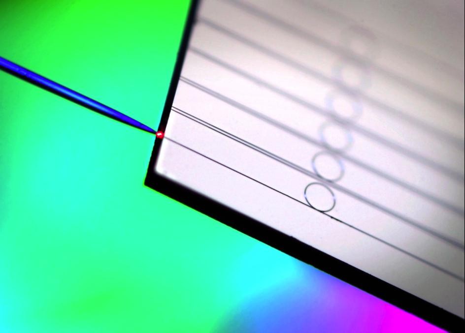 Ring-shaped silicon nitride microresonators on a chip coupled with an optical fiber