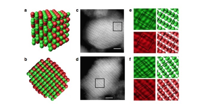 Double-diamond crystallites display diamond structure