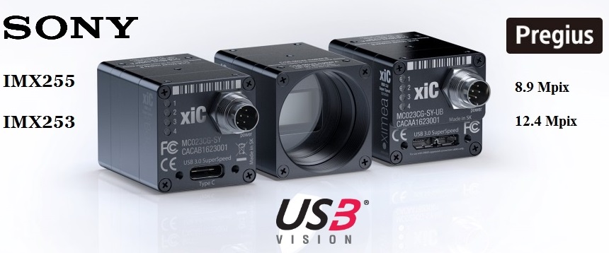 USB 3.1 cameras with IMX255 and IMX253 Sony CMOS Pregius™ sensors are available now