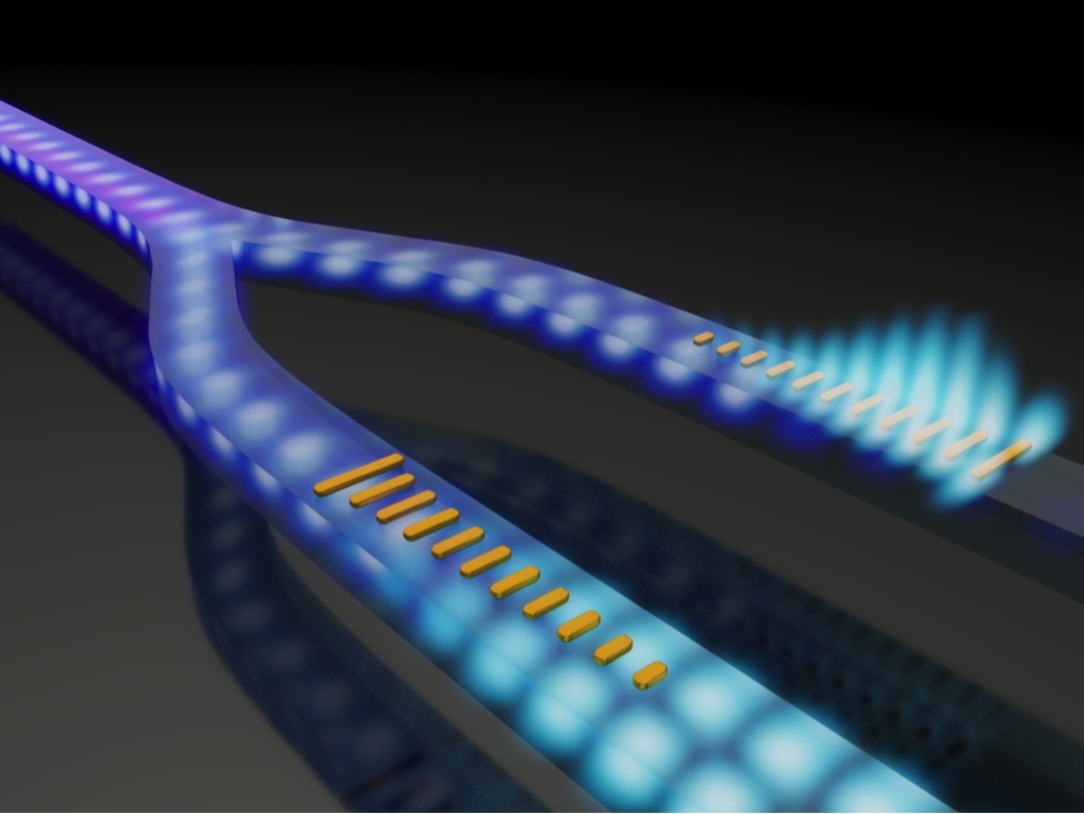 Artistic illustration of a photonic integrated device