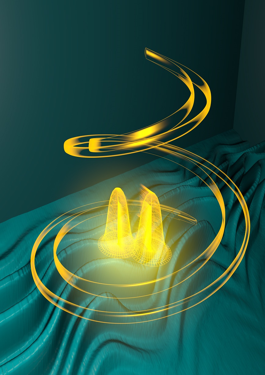 Graph of an oscillating pair of laser pulses