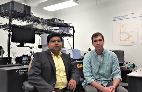 University of Central Florida Assistant Professor Debashis Chanda and physics PhD student Daniel Franklin have made a breakthrough that could produce much higher resolution for TVs, smartphones and other video screens.