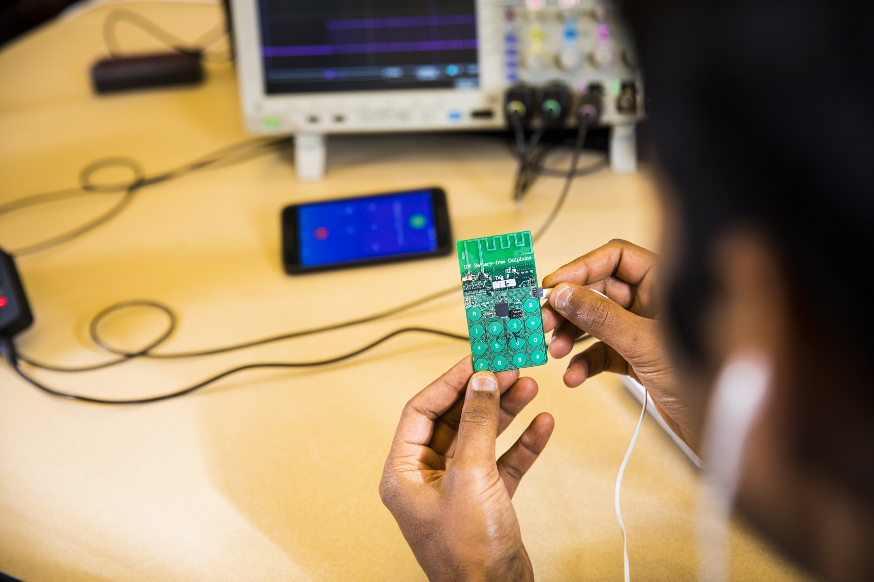 The battery-free phone developed at the UW