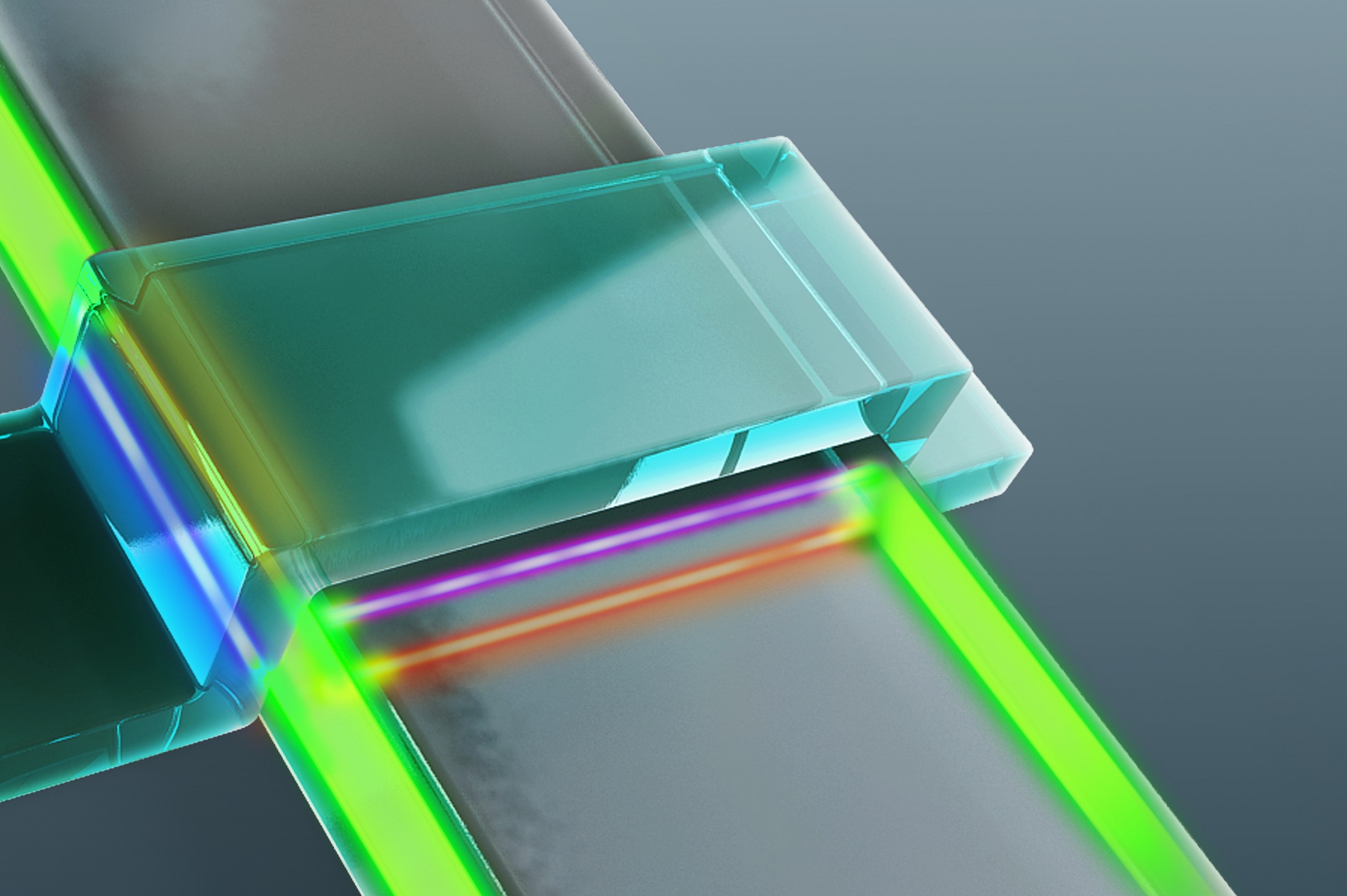 Rendering of the electronic device in which Majorana particles were observed