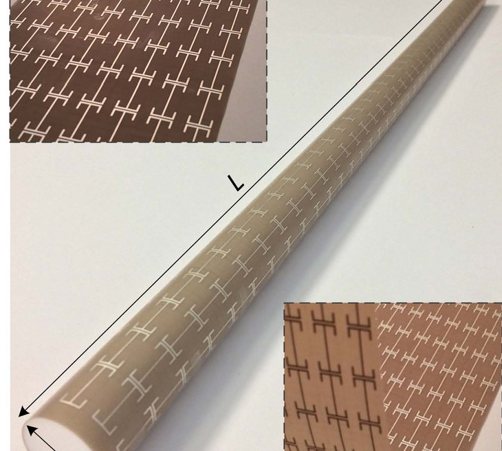 Rod shaped waveguide with two quasi-two dimensional conformal coatings that sheild the waveguide from crosstalk and blocking and allow the waveguide to be smaller.