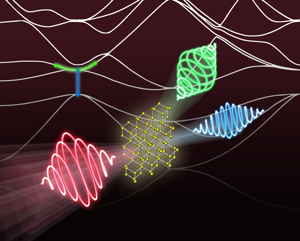 When exciting crystals such as silicon by an intense elliptically or circularly polarized light pulse, circularly polarized higher harmonics can be generated