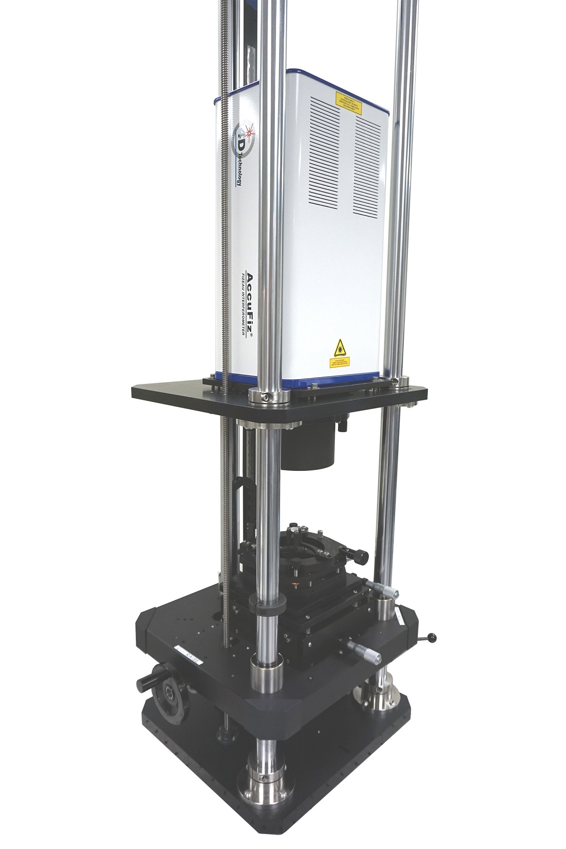 4D Technology Vertical Digital Radius Slide with AccuFiz Fizeau Laser Interferometer