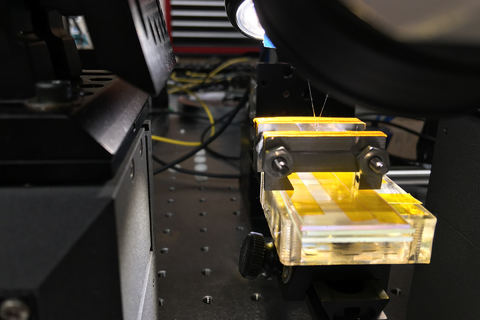 A view of the lab setup that was used to test the new materials