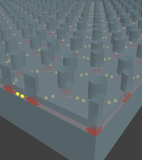 Schematic Diagram of Artificial Graphene in a Semiconductor