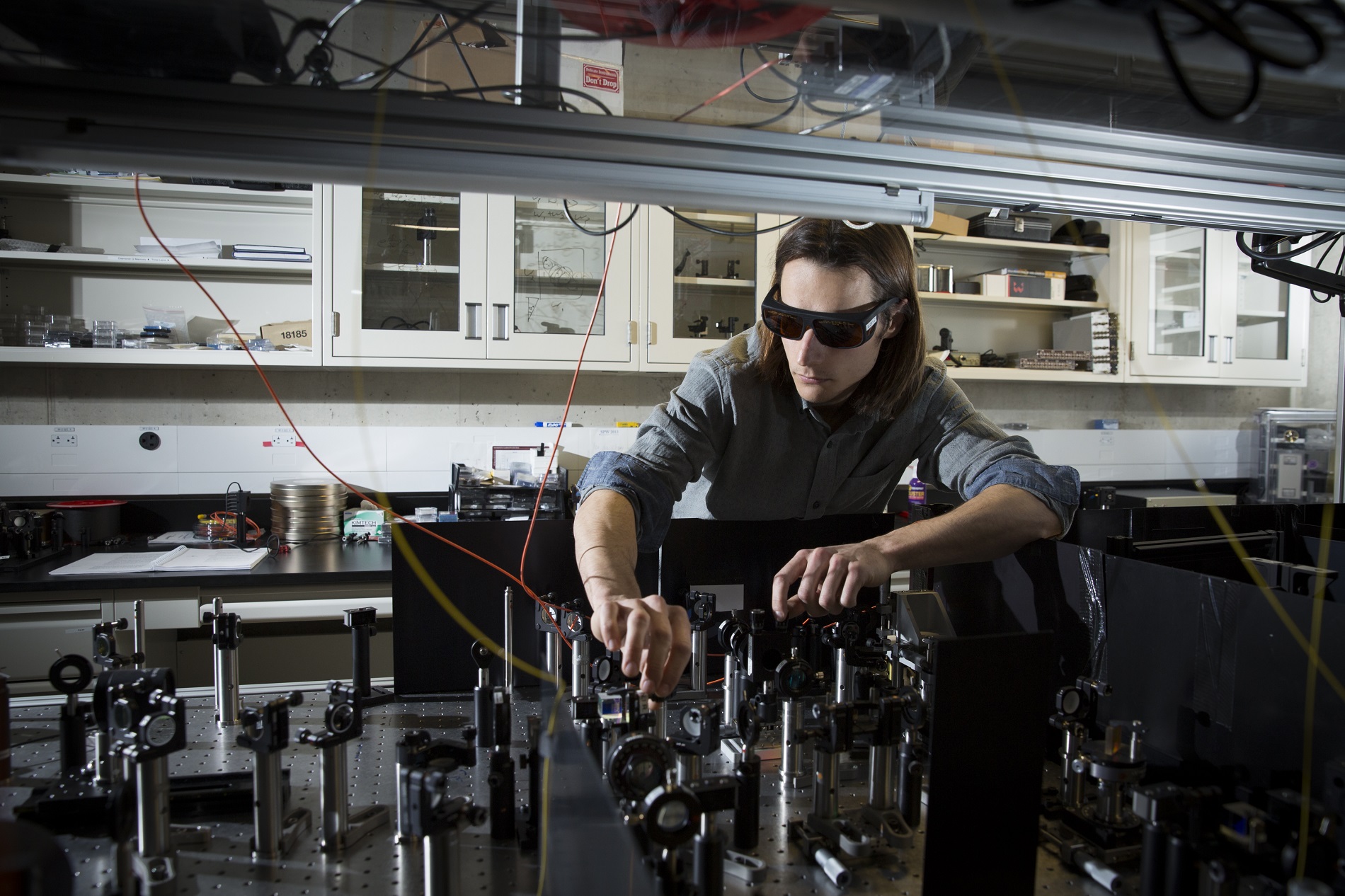 Jean-Phillipe MacLean works in his lab.