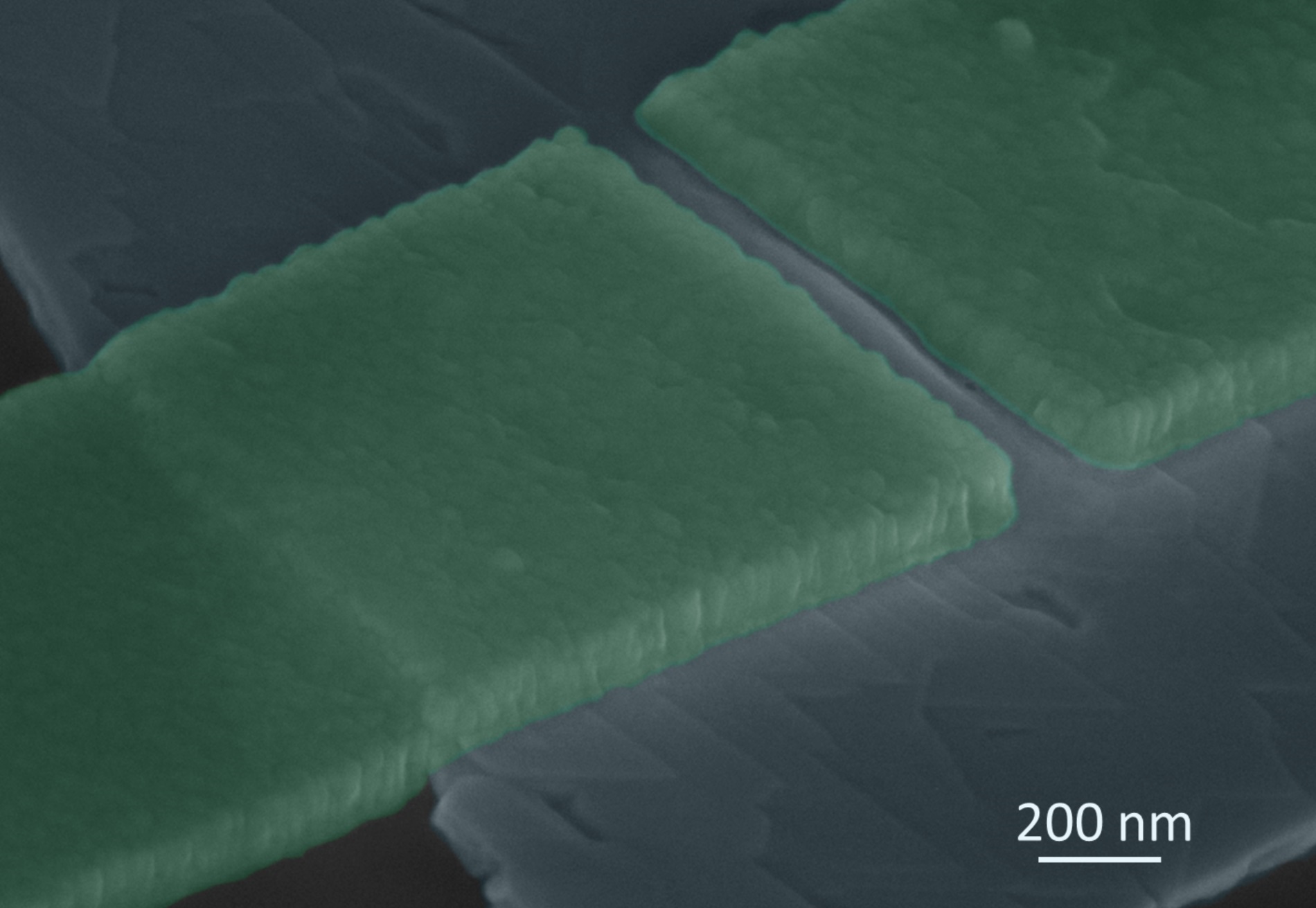 A colored close up of the proximity induced unconventional superconductor