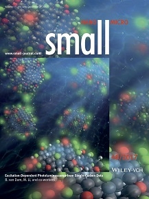Carbon dots emitting different colours of light, as featured on the inside cover page of Small.