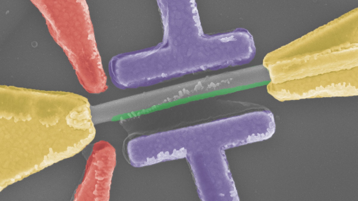 A device that physicists used to spot the clearest signal yet of Majorana particles