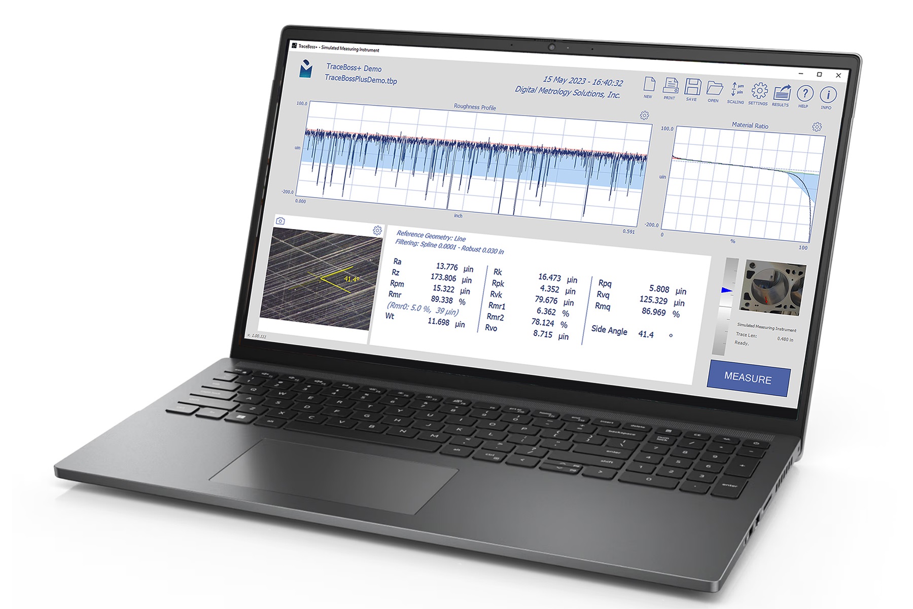 Digital Metrology’s TraceBoss+ software combines surface roughness and crosshatch measurement and analysis, as well as the ability to review surface quality and consistency.