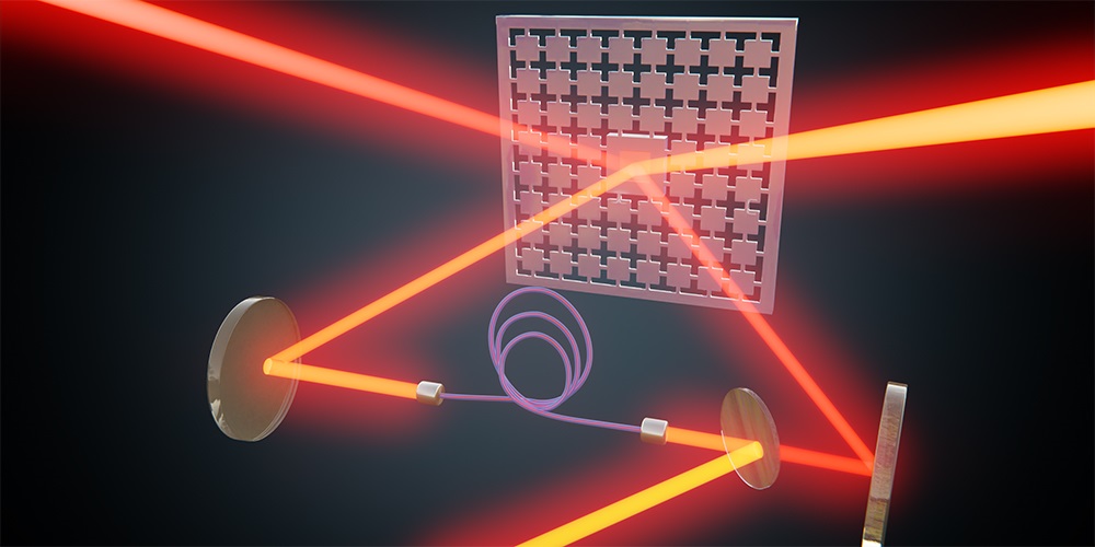 In the Basel experiment, a laser beam is directed onto a membrane