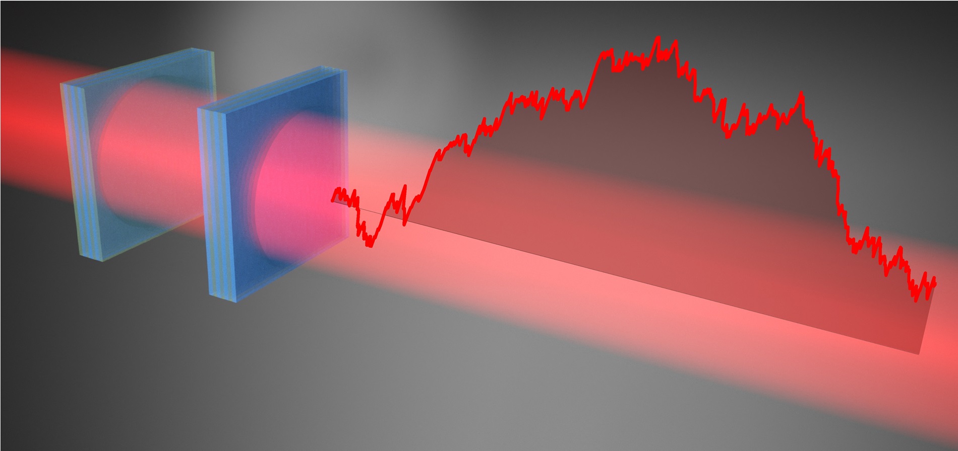Light transmitted through an optical resonator obeys the arcsine laws.