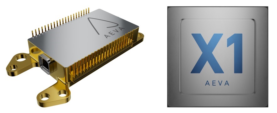 Aeva CoreVision Lidar-on-Chip Module; Aeva X1 System-on-Chip Processor
