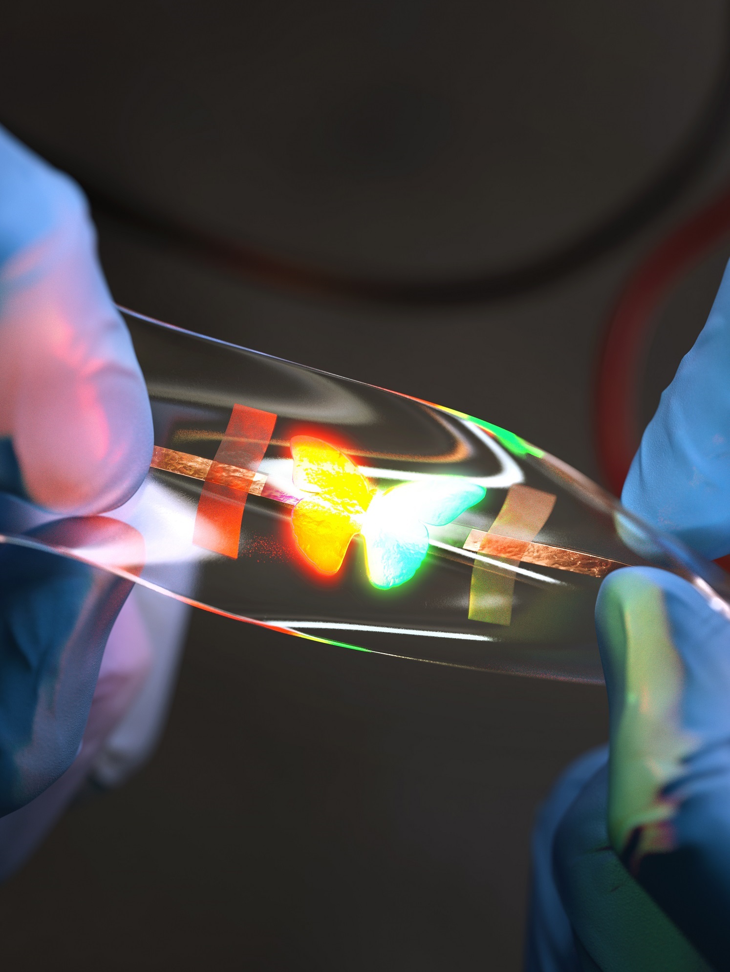 Intrinsically stretchable quantum dot light-emitting diodes